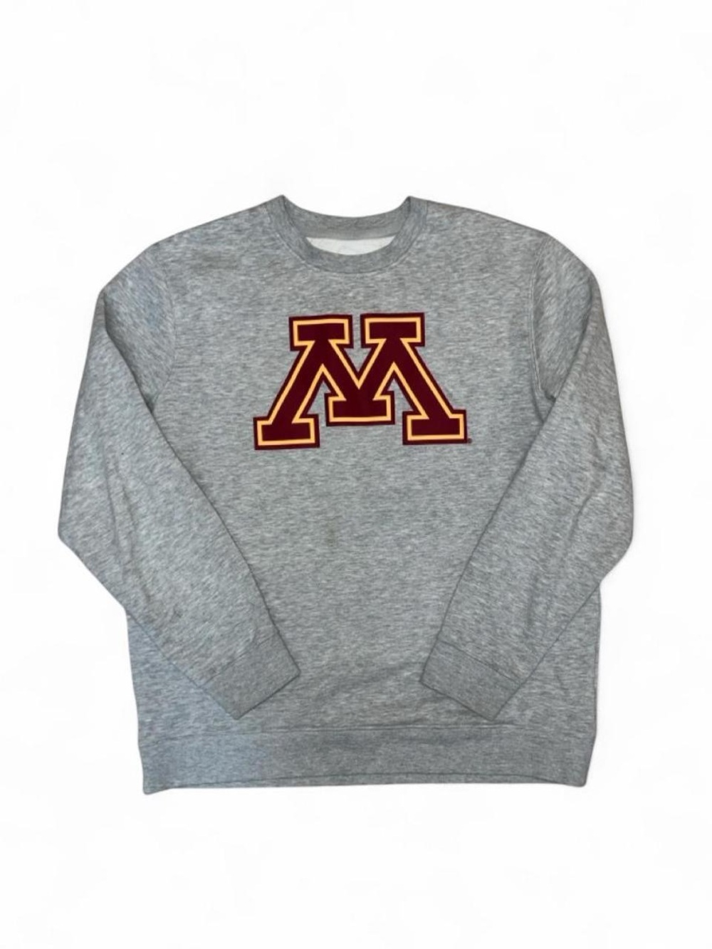 University M Logo Gray Crewneck Sweatshirt